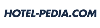 Site logo 350 x100 px, saying Hotel-pedia.com
