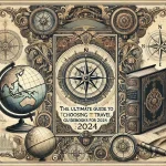 A Victorian-style 19th-century lithograph design featuring elements of travel, books, and exploration.2024-10-31 19.49.53