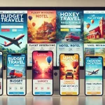 An illustration showing, Traveling details aggregator.