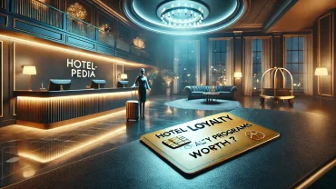 A featured image for a hotel booking website's blog post titled 'Are hotel loyalty programs worth it?'