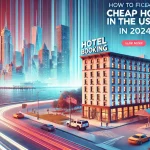 A visually striking featured image for a hotel booking website's blog page background, with a modern and professional design