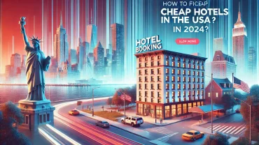 A visually striking featured image for a hotel booking website's blog page background, with a modern and professional design