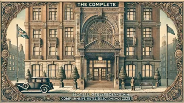 The Complete Hotel-Pedia: Comprehensive Hotel Selection Guide 2025 9 visually striking 16:9 lithography-style image as a featured blog post image for a hotel booking website.